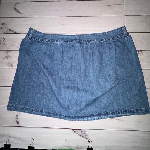 Old Navy Denim Button-Front Mini Skirt Size 20 Office School Church Date Night - Picture 2 of 7